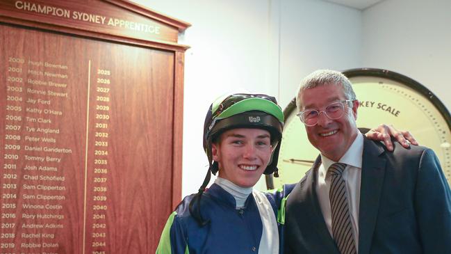 Zac Lloyd and legendary jockey Darren Beadman. Picture: Getty Images.