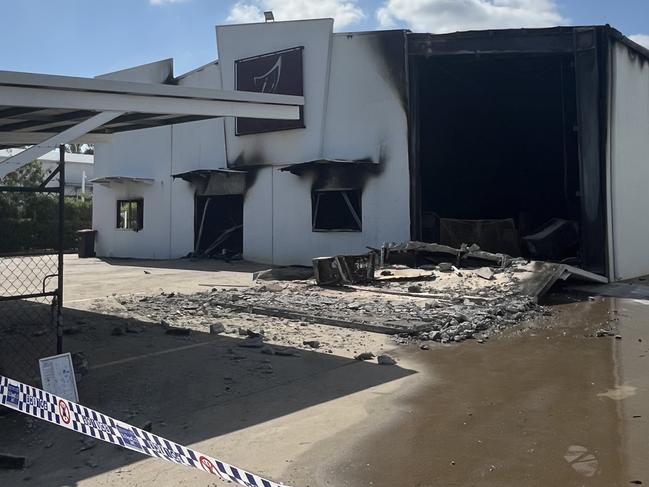 The aftermath of the fire at Moloney and Sons Engineering in Parkhurst.