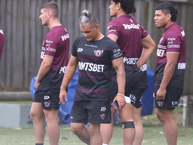 Don Singe at Manly training in 2021. Picture: John Grainger