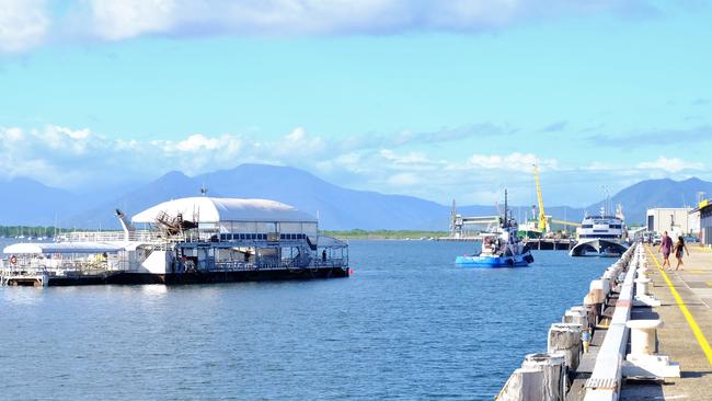 The Quicksilver pontoon in for maintenance in Cairns