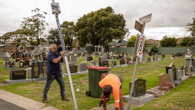 Cameras have been installed at Footscray General Cemetery. Picture: Jason Edwards