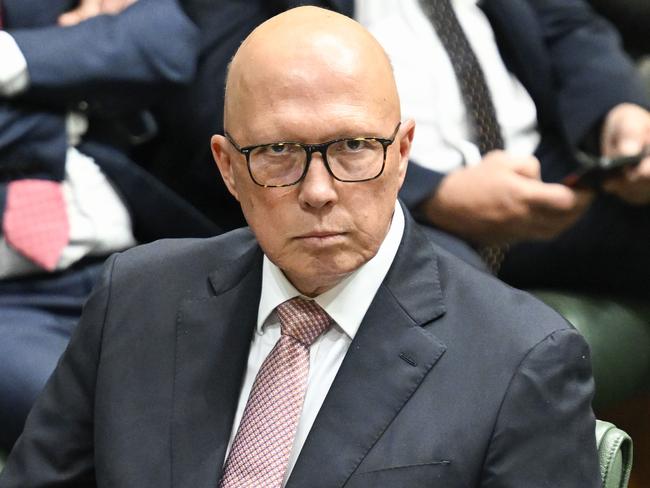 CANBERRA, AUSTRALIA  - NewsWire Photos - February 5, 2025: Leader of the Opposition Peter Dutton during Question Time at Parliament House in Canberra. Picture: NewsWire / Martin Ollman