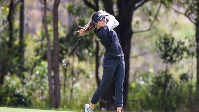 Sienna Clarke teeing off on day one of the competition. Photo: Supplied