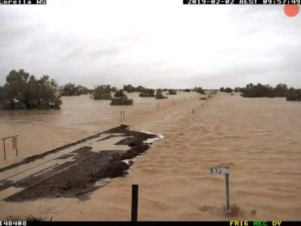 It wasn't long before the tracks became submerged amid monsoonal conditions. Picture: Reddit