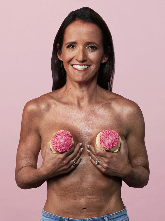 Ten cancer survivors went topless for the campaign. 