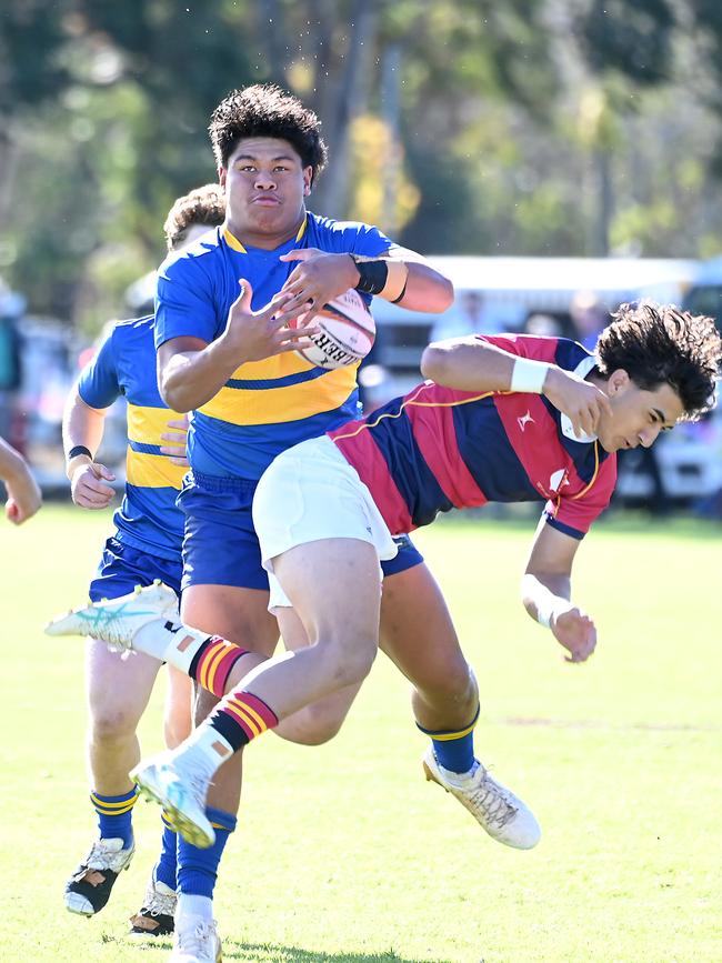 GPS First XV rugby between BSHS and Toowoomba Grammar.