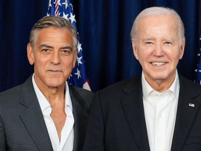 US actor George Clooney, US President Joe Biden, Actor Julia Roberts and former US President Barack Obama at a campaign fundraiser at the Peacock Theater on June  16, 2024. Source - https://x.com/JoeBiden/status/1802436507694710884/photo/1