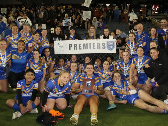 Campbelltown City celebrate after their Silver grand final victory. Photo: Warren Gannon Photography