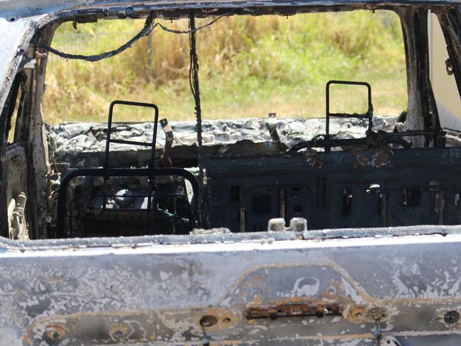 Damage to homes in Nauiyu/Daly River following ongoing gang violence between the Bad Boyz, Warriors and Jovi Boys. Picture: Jason Walls