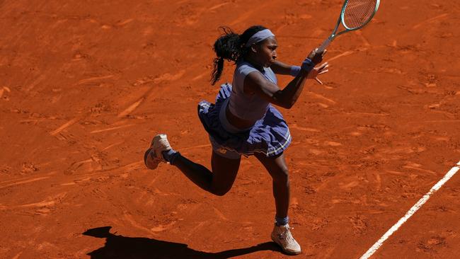Coco Gauff just finished her match before the blackout hit. (AP Photo/Manu Fernandez)