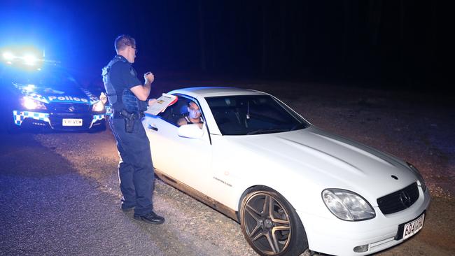 Police operation on hooning in the northern Gold Coast. Picture: Mike Batterham.