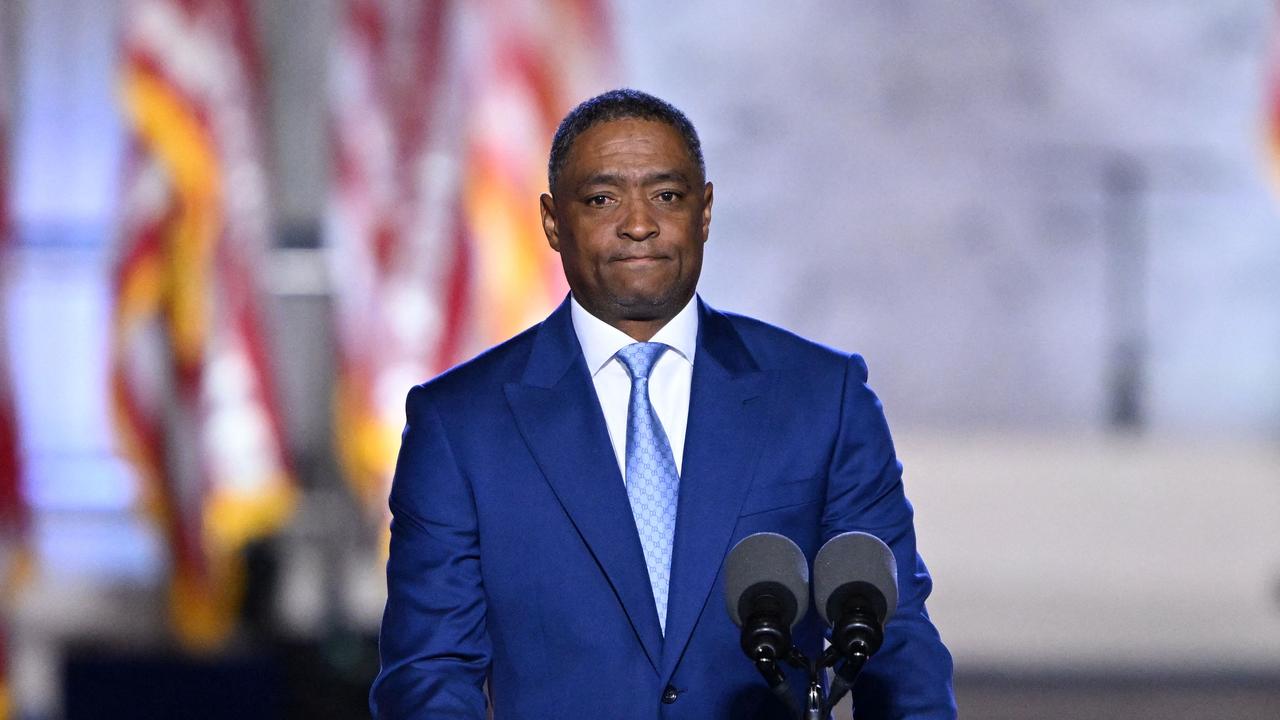 Former US Representative Cedric Richmond speaks during an election night event for US Vice President and Democratic presidential candidate Kamala Harris at Howard University in Washington. Picture: AFP