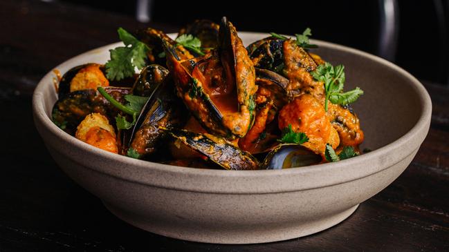 Curried mussels at Crofter bar and dining.