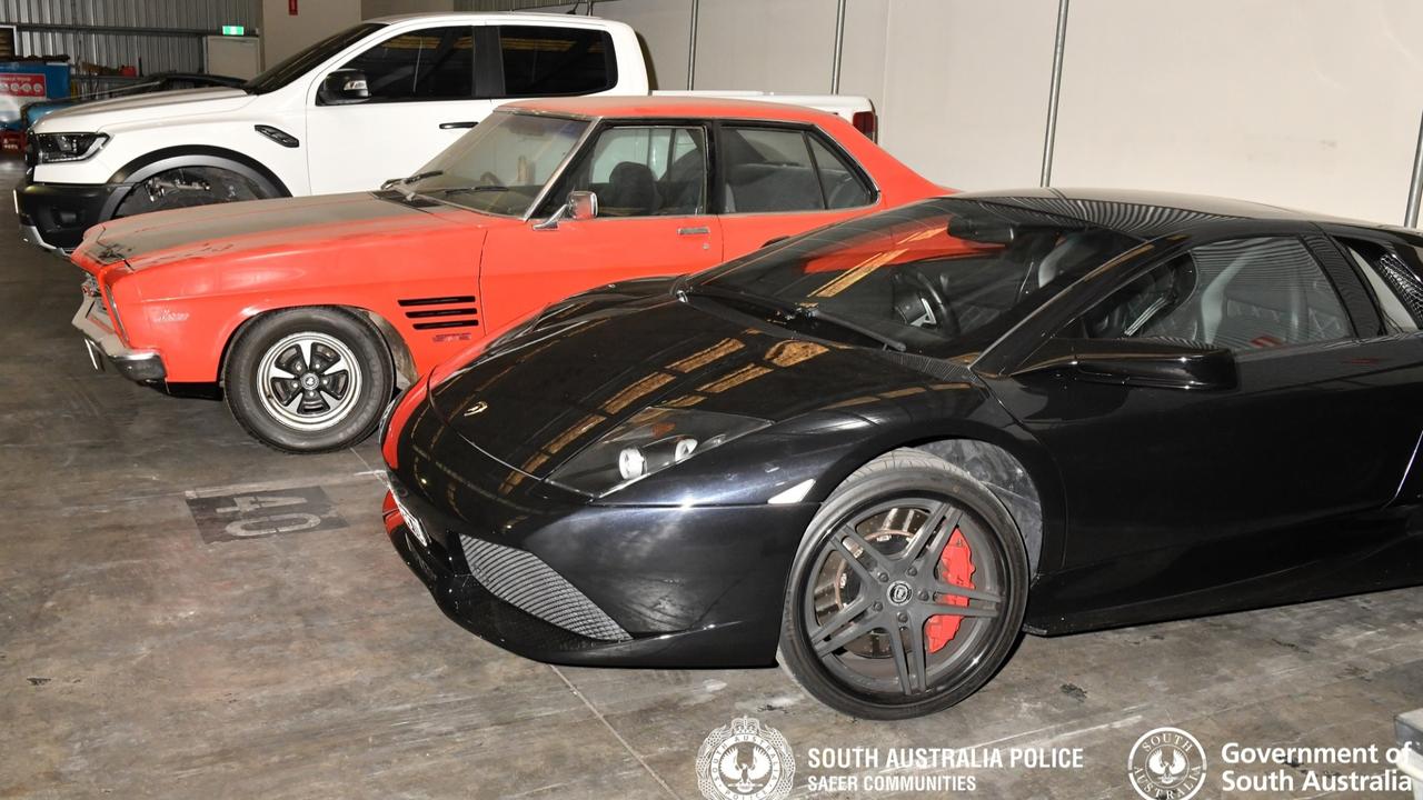 Vehicle Assets seized as part of South Australia's operation Ironside. Picture: SAPOL