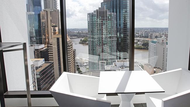 The view from an upper floor of the newly opened Four Points by Sheraton in Brisbane’s CB