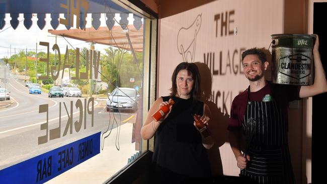 Jaimi Crocker and Brendan Chan are the co-owners of funky cafe The Village Pickle in Nambour. Photo: John McCutcheon / Sunshine Coast Daily