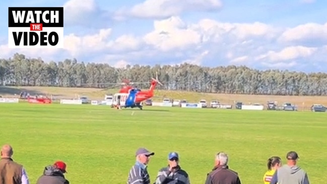 Player flown to hospital after local footy clash