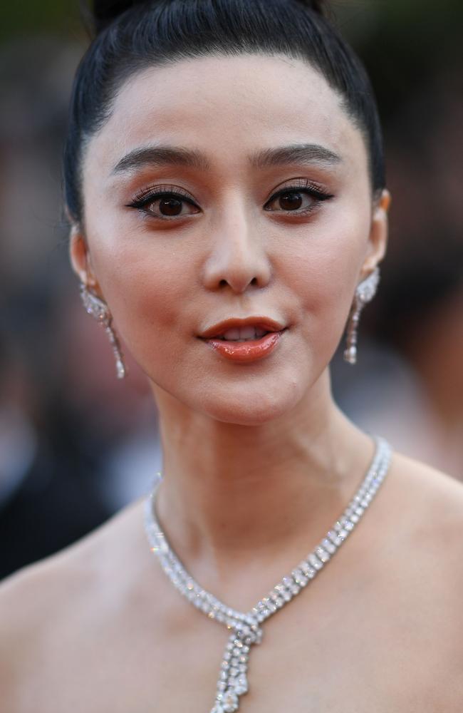 Fan thanked China’s Communist Party and her fans, attributing her success to them, saying she would pay the penalties and in future “uphold the law and respect orders”. Picture: AFP