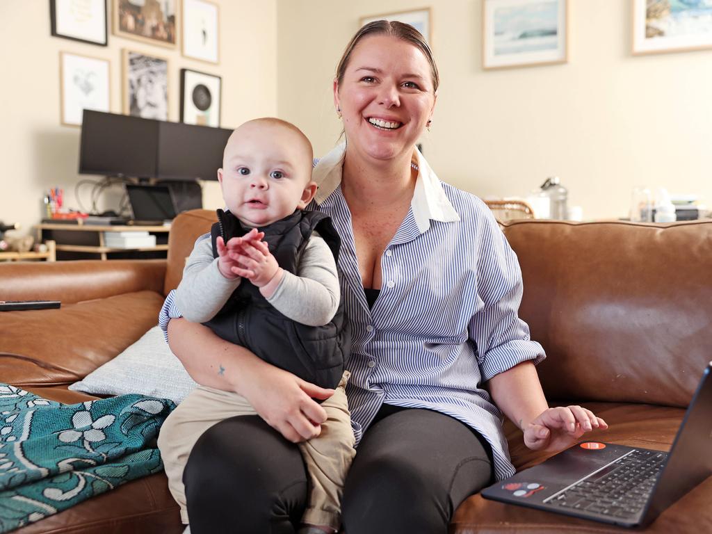 Emily Ossington says being able to work from home has been great for her mental health. Picture: Tim Hunter.