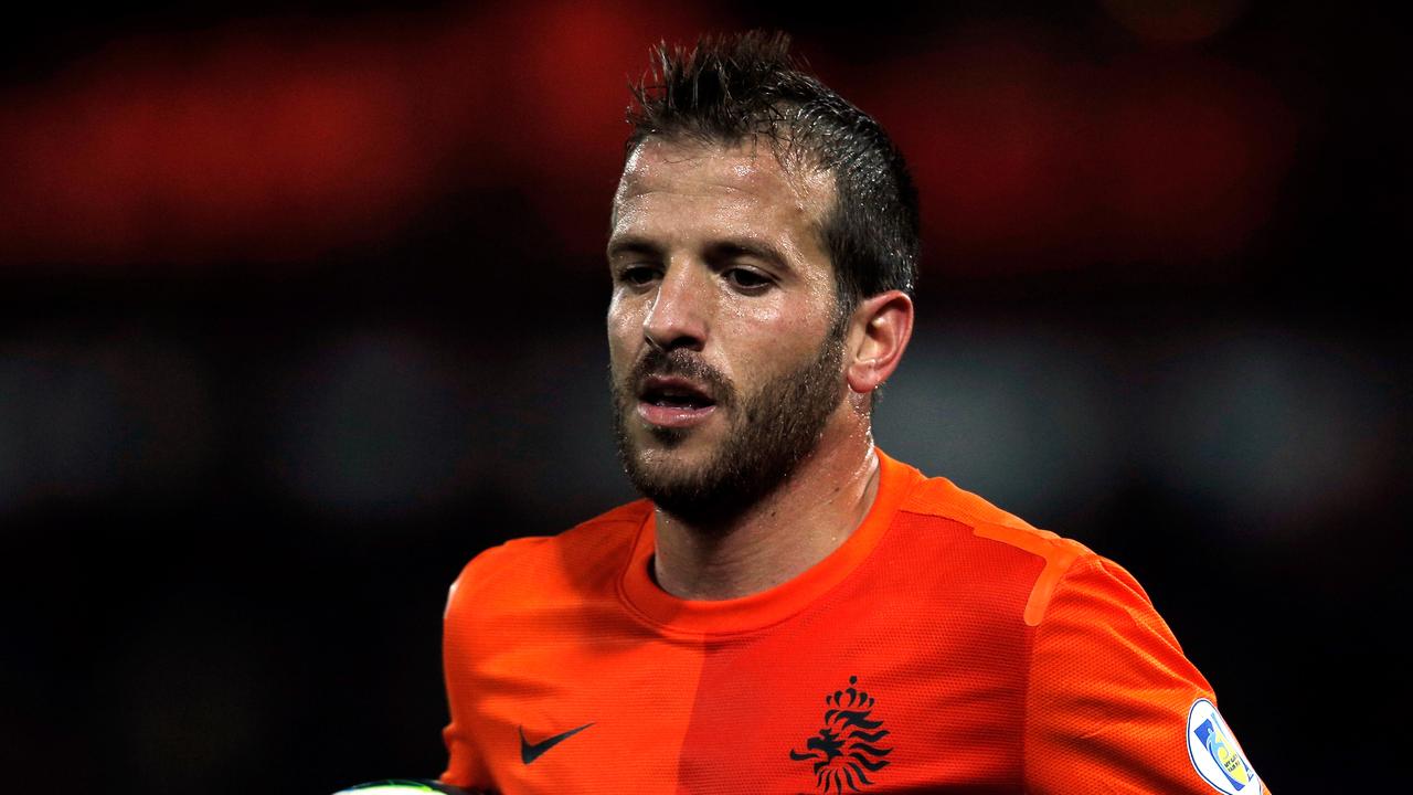 Rafael Van der Vaart of Netherlands in action