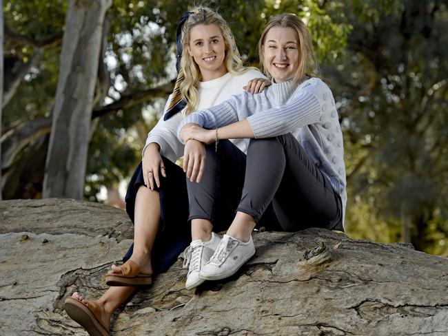 Adelaide patients Tash Hammond, 19, and Holly Cook, 17, have welcomed the announcement. Picture: Naomi Jellicoe