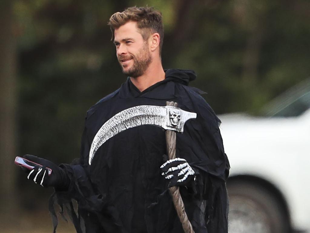 Chris Hemsworth’s grim reaper look. Picture: Media Mode