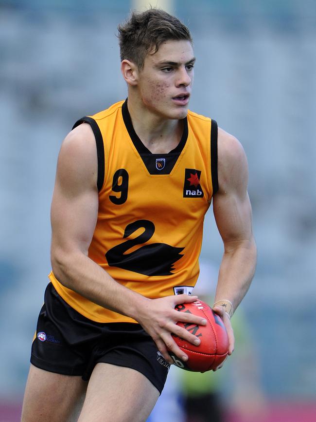 Stephen Coniglio in action for WA under-18s. Picture: Daniel Wilkins