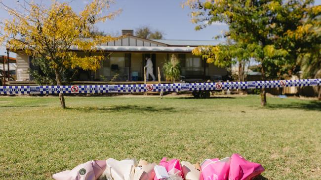 The crime scene at Young St, Forbes, where Molly Ticehurst was murdered. Picture: Hannah Hodgkinson