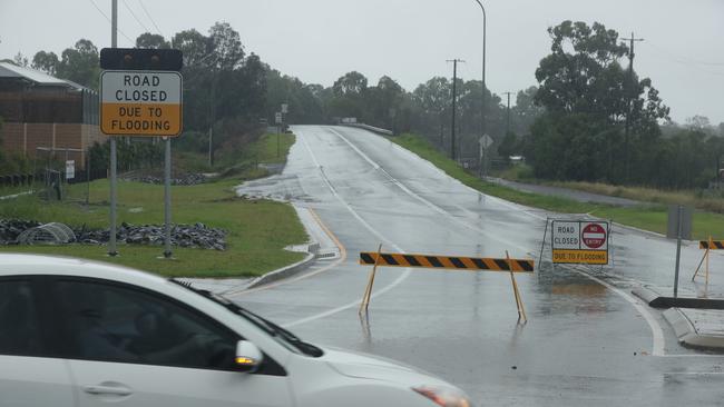 Road closures at Pimpama. Picture: Glenn Hampson.