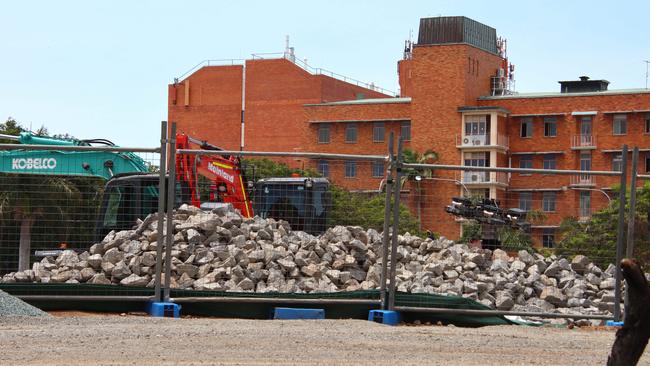 Work under way on a multistorey car park at The Prince Charles Hospital