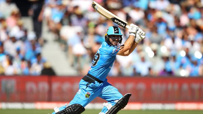 Jonathan Wells unleashes a trademark cut shot against the Renegades Picture: Getty Images