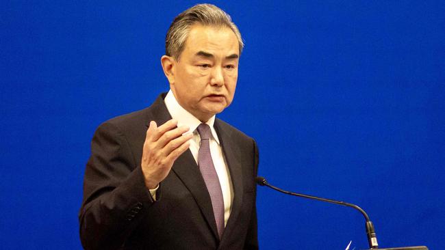 Chinese Foreign Minister Wang Yi says America and its allies are trying to contain China at the expense of developing countries. Picture: AFP