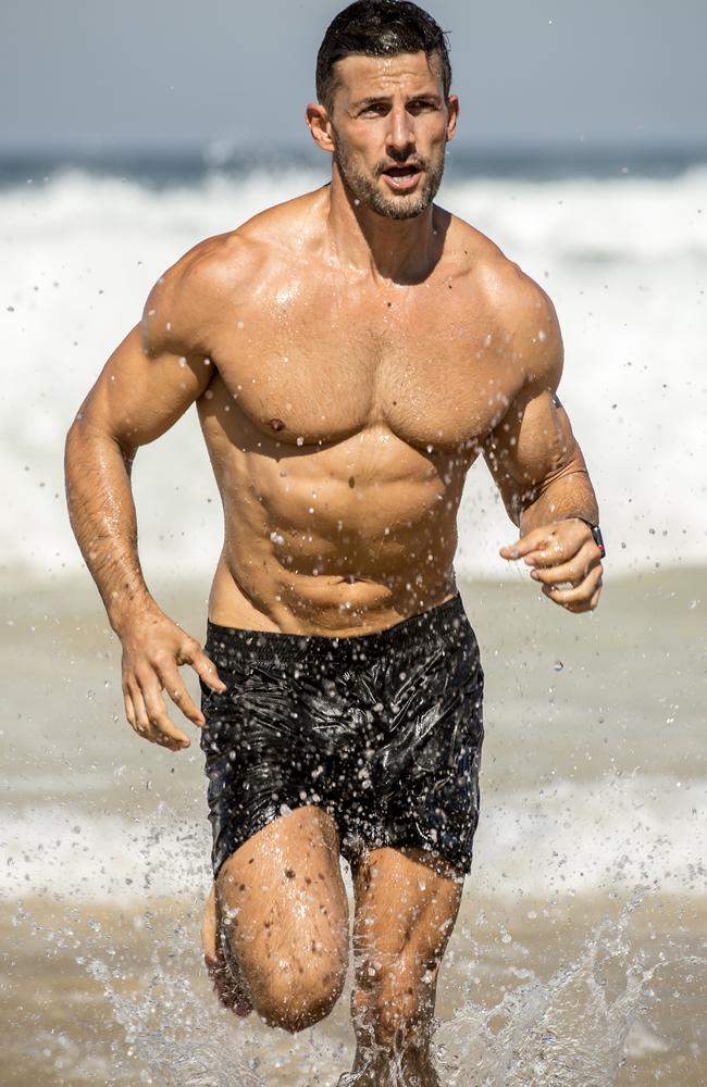 Tim Robards’ sculpted physique: body goals for many Aussie blokes. Picture: Supplied