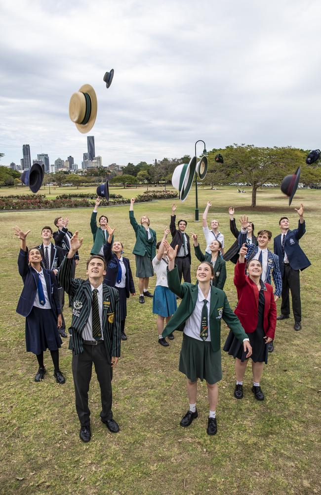 Qweekend - Class of 2020 at New Farm Park. Picture: Mark Cranitch.