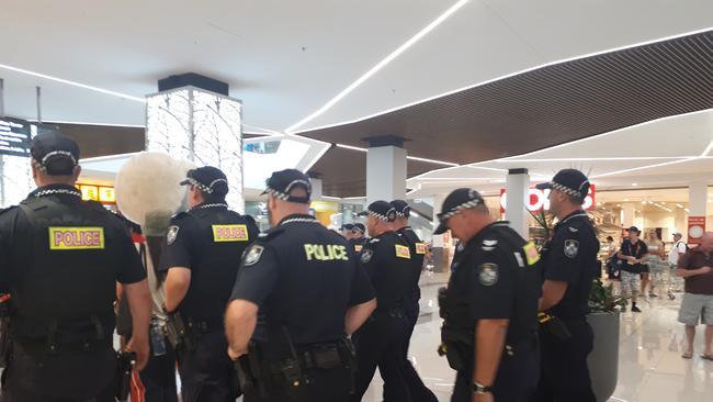 A heavy police presence spotted at Australia Fair Shopping Centre. Photo: Brianna Morris-Grant