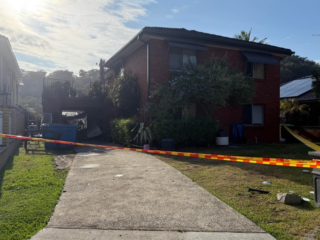 The home in Woronora on Tuesday morning. Picture: Aymon Bertah