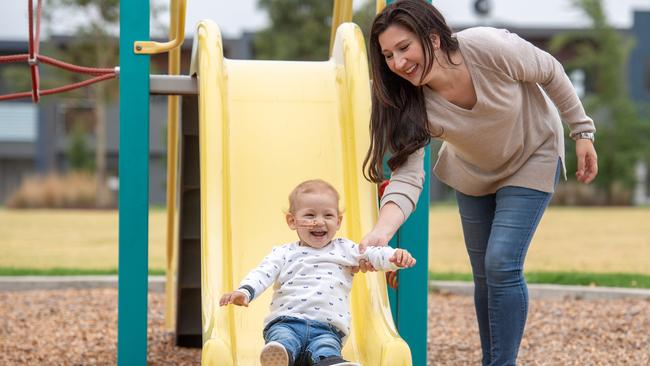 Marko with his mum, Jelena. Picture: Jason Edwards