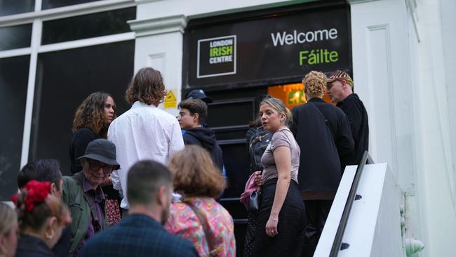 Members of the Irish community come together to mourn singer Sinead O'Connor in London.