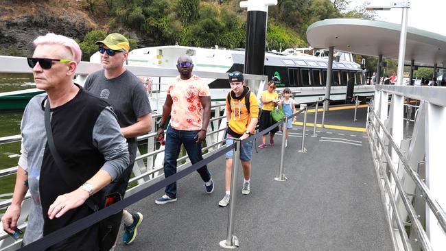 Parramatta commuters wishing to reach Circular Quay need to change at Sydney Olympic Park then Barangaroo. Picture: Angelo Velardo