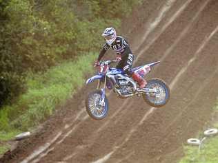 IN FRONT: Dean Ferris wins the 2018 Mountain Man Motorcross at Echo Valley. Picture: Kevin Farmer