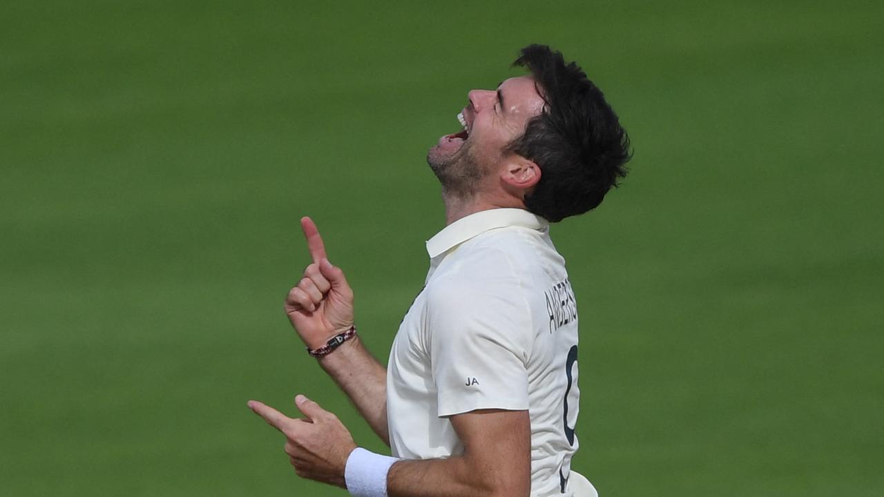 Jimmy Anderson looks more than ready for another crack at Australia this summer. (Photo by Mike Hewitt / AFP)