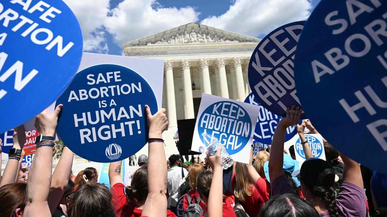 Reproductive rights activists demonstrate in front of the Supreme Court in Washington, DC, on June 24, 2024. Picture: Jim WATSON / AFP)