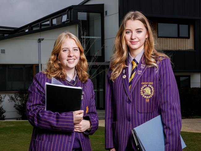 Year 10 student Lara Rees, from Gatum, near Hamilton, and Year 12 student Zara Boynton, from Bright, both agree they've made friends for life Learning in Residence at Wesley College.