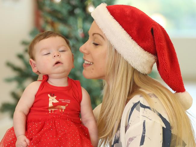 Dee and Amiyah when she was six months old. Picture: Alex Coppel. 