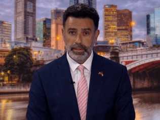 Nasser Mashni clashed with Sky News host Kenny Heatley on an array of issues concerning the conflict between Israel and Hamas. Picture: Sky News Australia