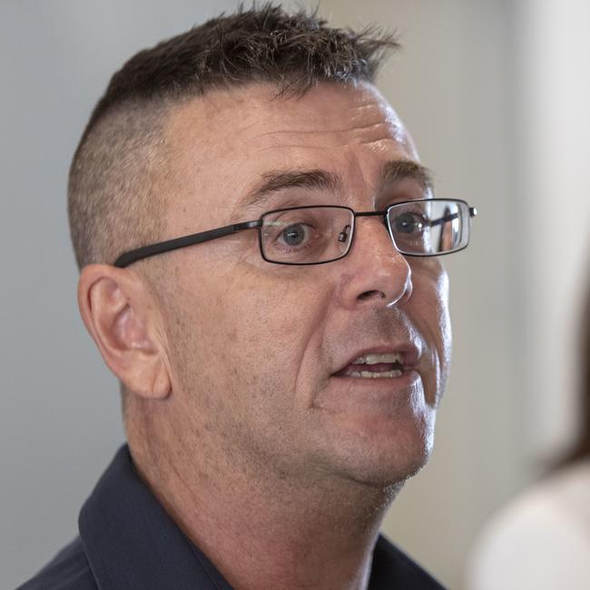 AMWU Secretary Rohan Webb after addressing the Australian Manufacturers Workers Union conference in Brisbane, 2019. Picture: Glenn Hunt