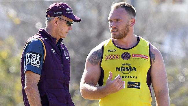 Wayne Bennett was pivotal in resurrecting Matt Lodge’s career at the Broncos. Picture: AAP