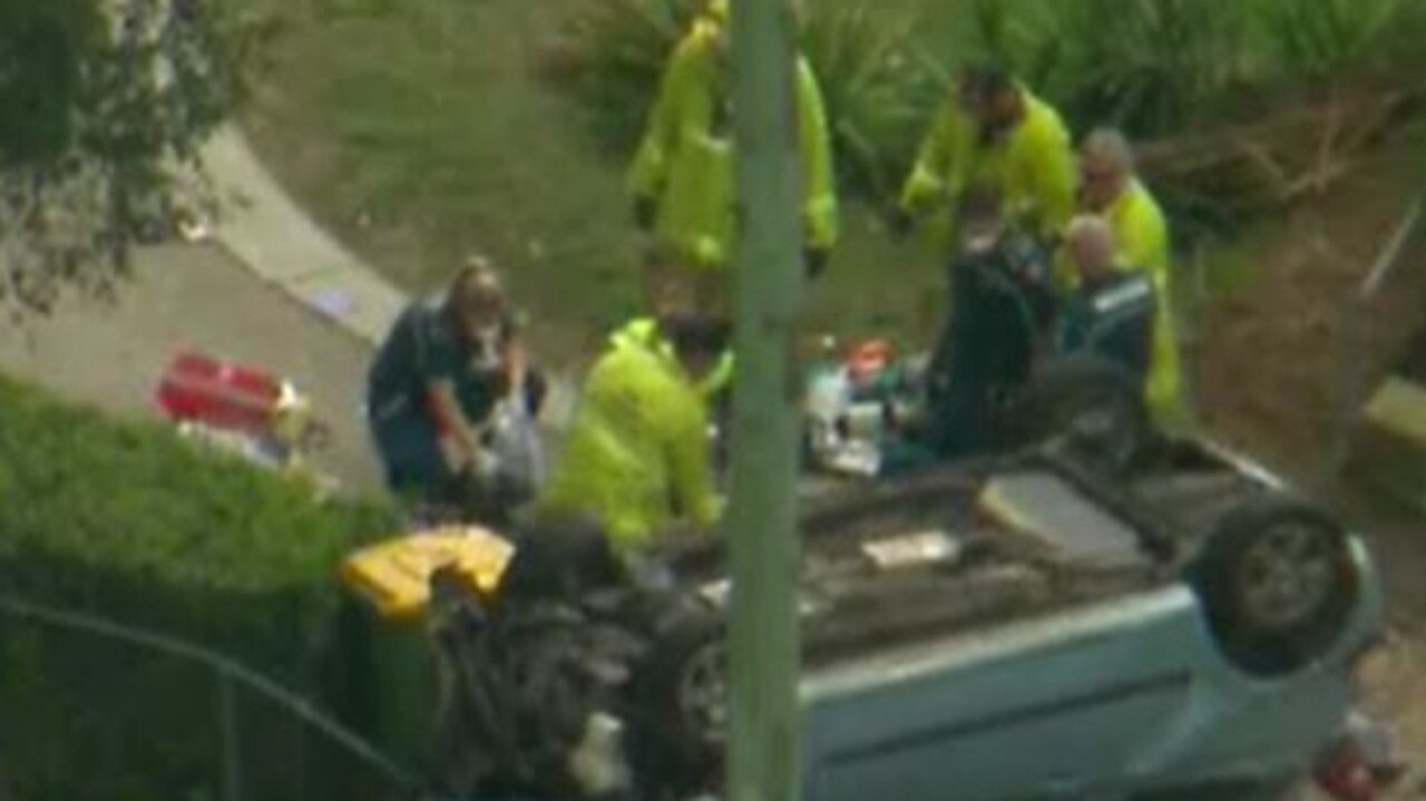 The scene of the fatal crash at Raceview on Tuesday, September 6. Picture: 9 News Brisbane