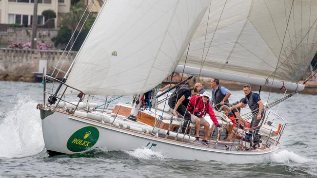 Fidelis racing in the 2016 event, 50 years after winning the Sydney to Hobart.