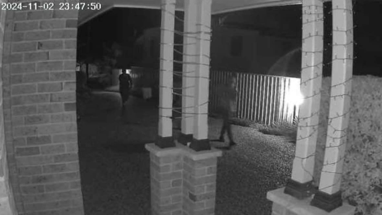 A still from footage of an attempted break in at Moree in November. (Photo: Moree Street Wise Community Watch)